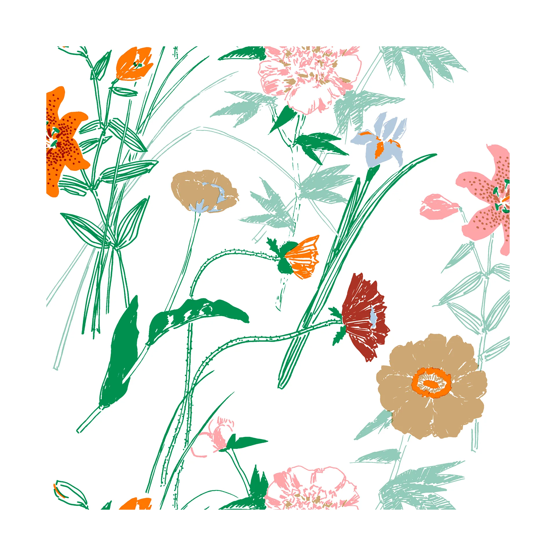 Serwetki Puutarhakutsut 33x33 cm, 20 szt., White Marimekko