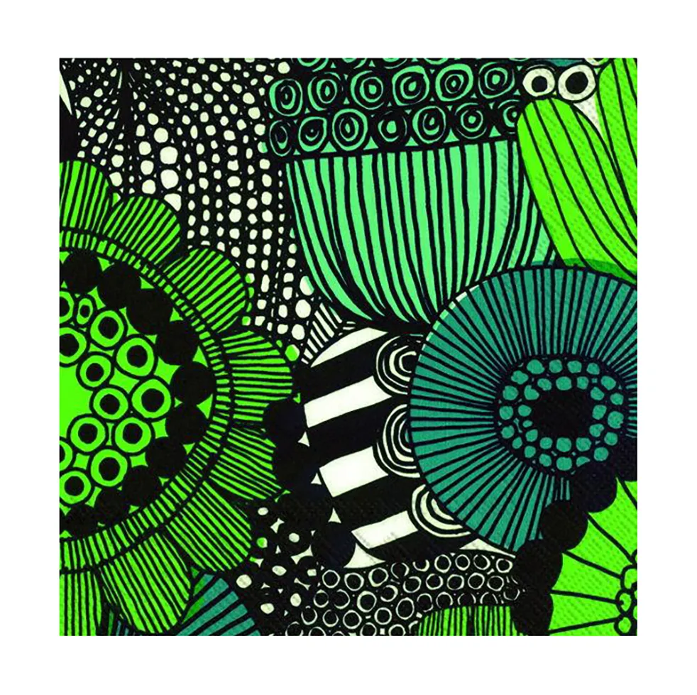 Serwetki Siirtolapuutarha 33x33 cm 20 szt., Zielony Marimekko