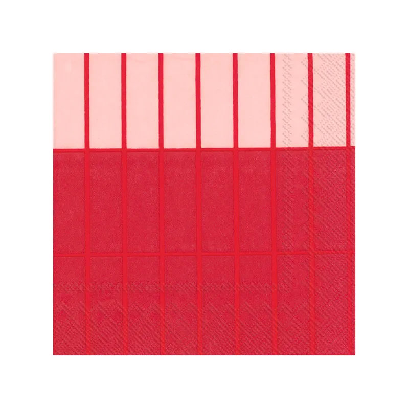 Serwetki Tiiliskivi Raita 20 szt, Red Marimekko