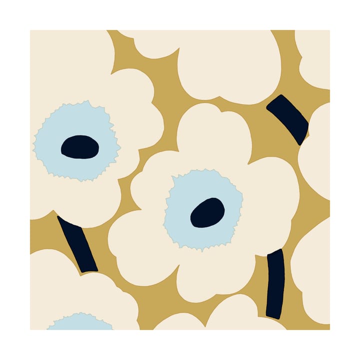 Serwetki Unikko 33x33 cm, 20 szt - Beige-Blue - Marimekko