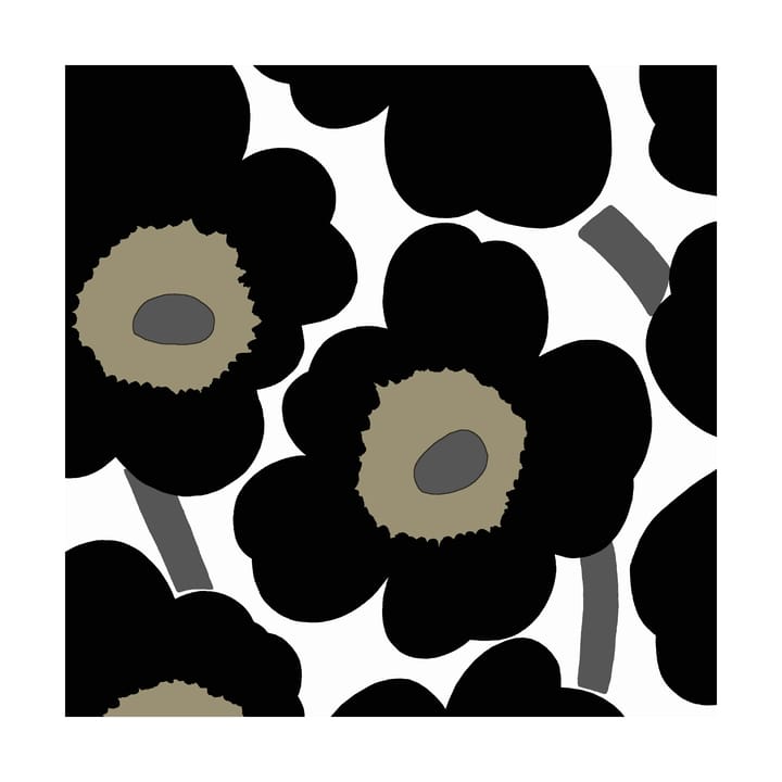 Serwetki Unikko 33x33 cm, 20 szt - Black-White - Marimekko