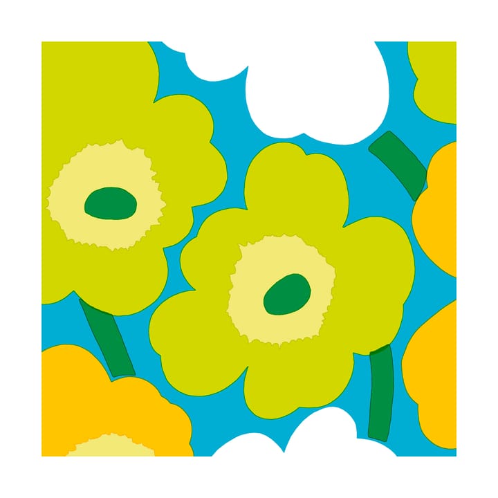 Serwetki Unikko 33x33 cm, 20 szt - Blue-Green - Marimekko
