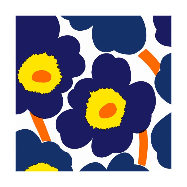 Serwetki Unikko 33x33 cm, 20 szt - Blue-yellow - Marimekko
