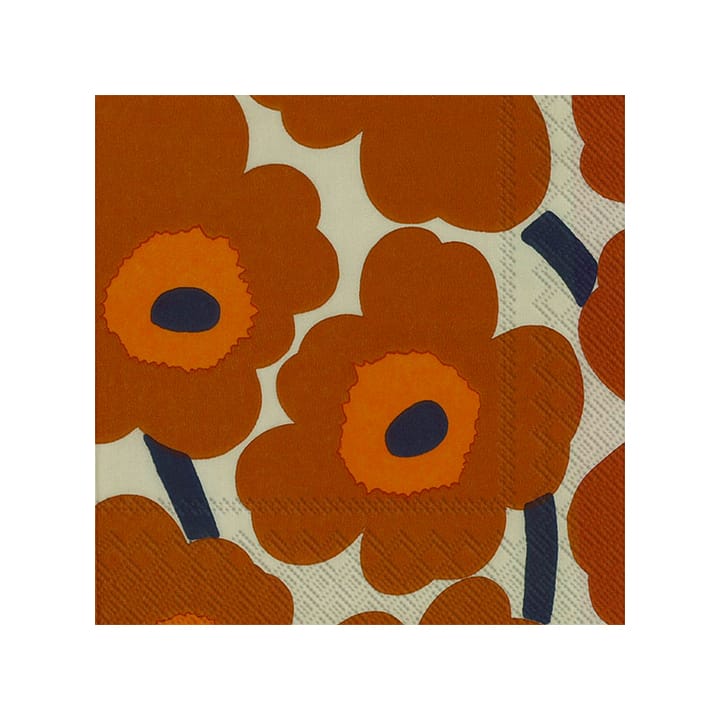 Serwetki Unikko 33x33 cm 20 szt - Terracotta - Marimekko