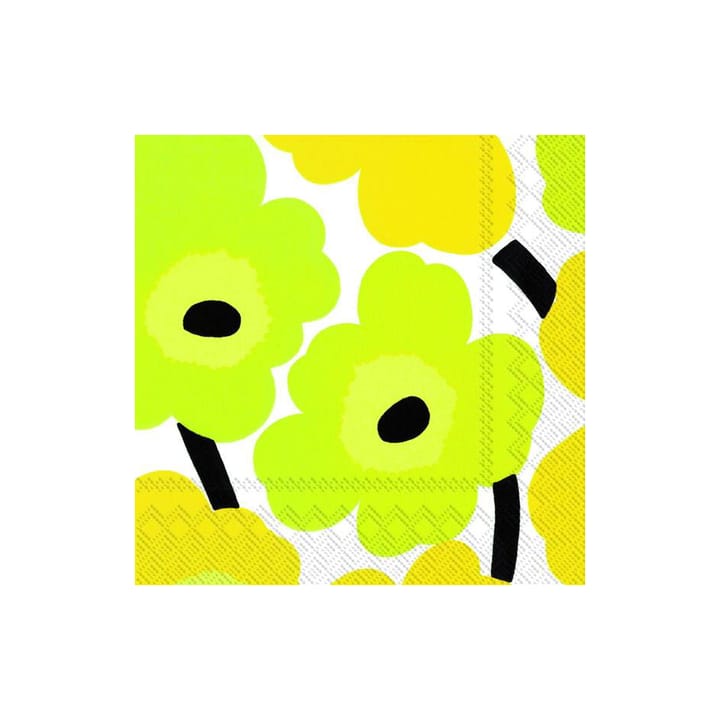 Serwetki Unikko 33x33 cm, 20 szt - Żółte - Marimekko