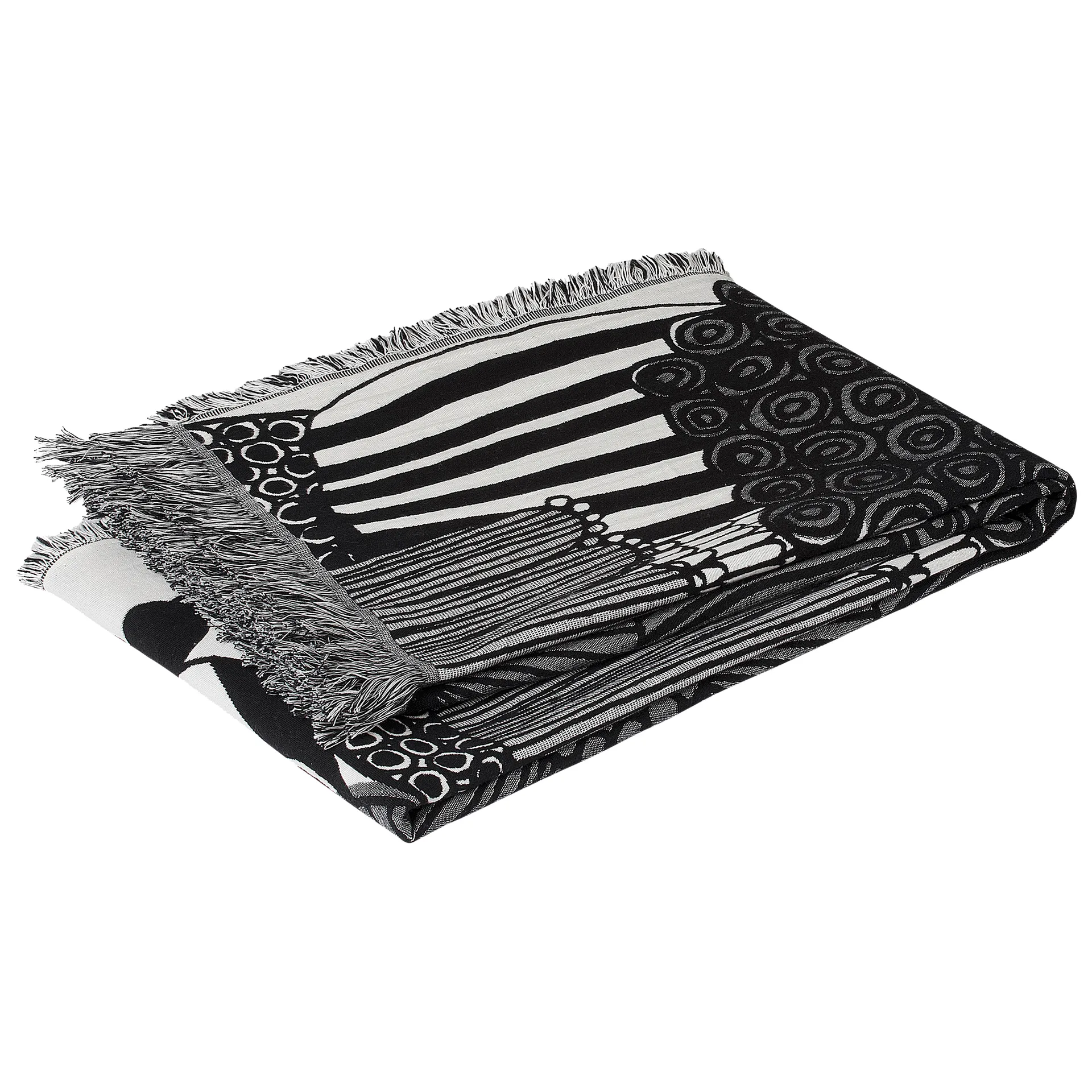 Siirtolapuutarha koc 130x180 cm, Off white-czarny Marimekko