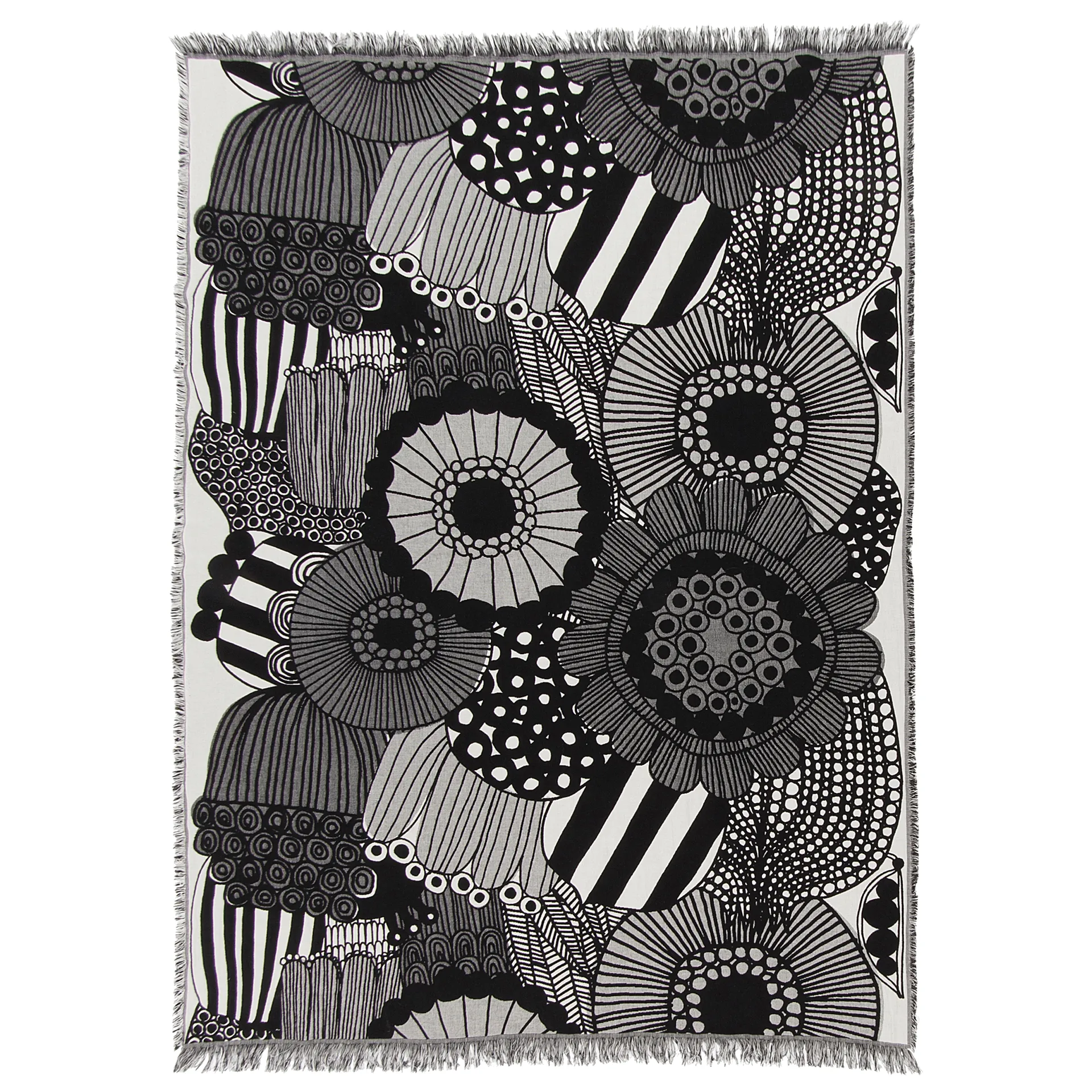 Siirtolapuutarha koc 130x180 cm, Off white-czarny Marimekko