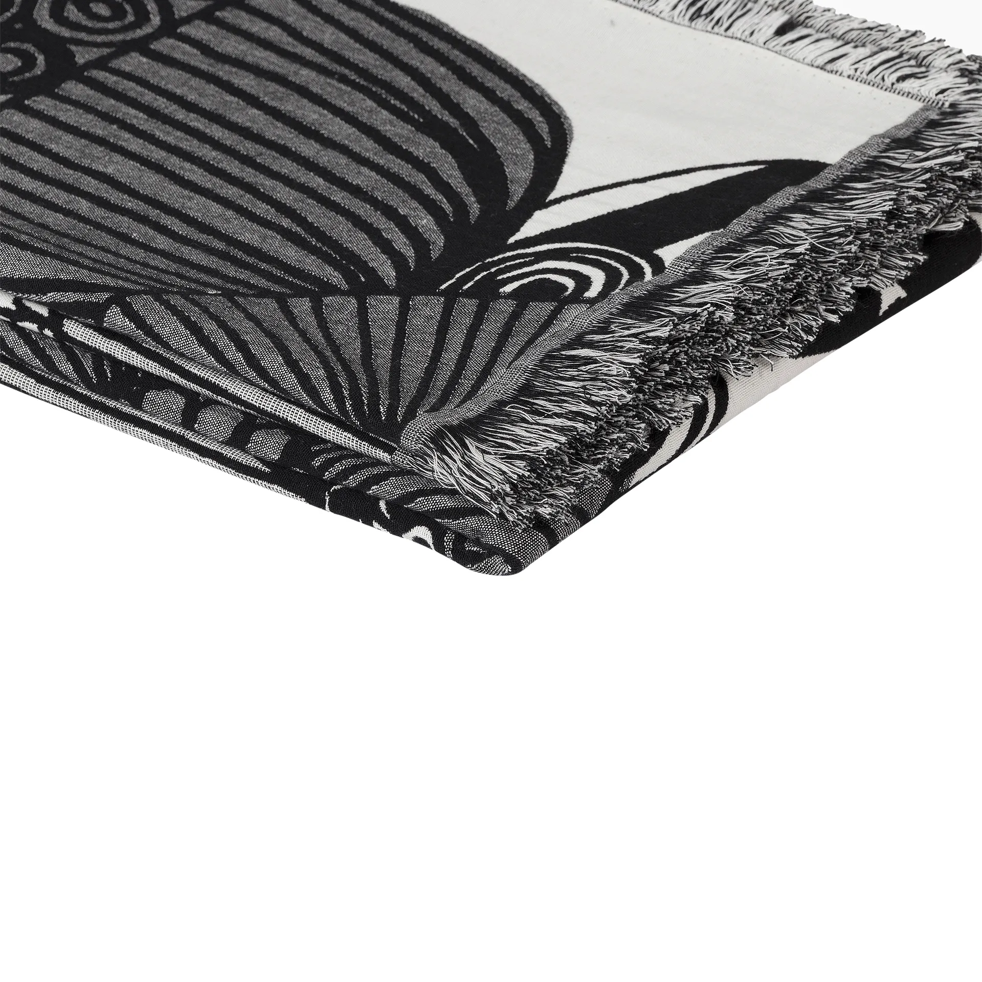 Siirtolapuutarha koc 130x180 cm, Off white-czarny Marimekko