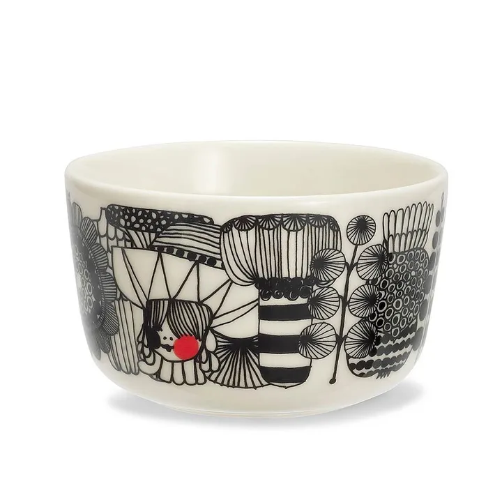 Siirtolapuutarha miska 250 ml - czerwono-biały - Marimekko
