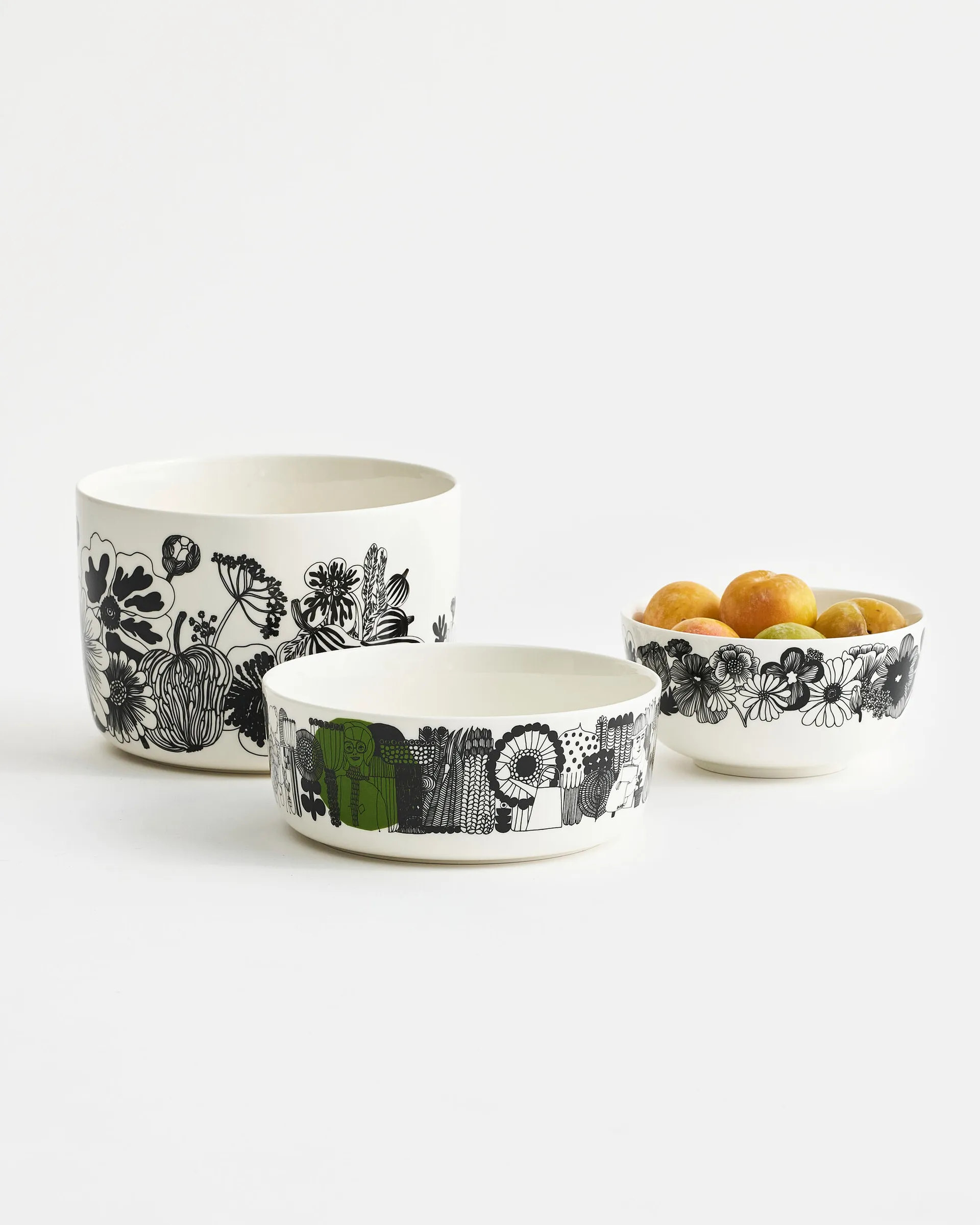 Siirtolapuutarha miska do serwowania 1.5 l, czarno-zielony Marimekko