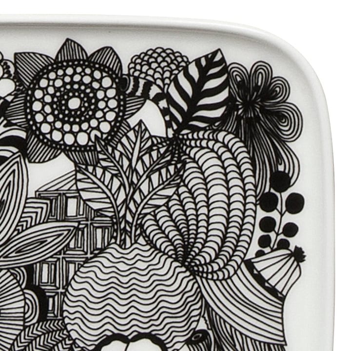 Siirtolapuutarha podstawka 15x12 cm, czarno-biały (Finlandia 100 lat) Marimekko