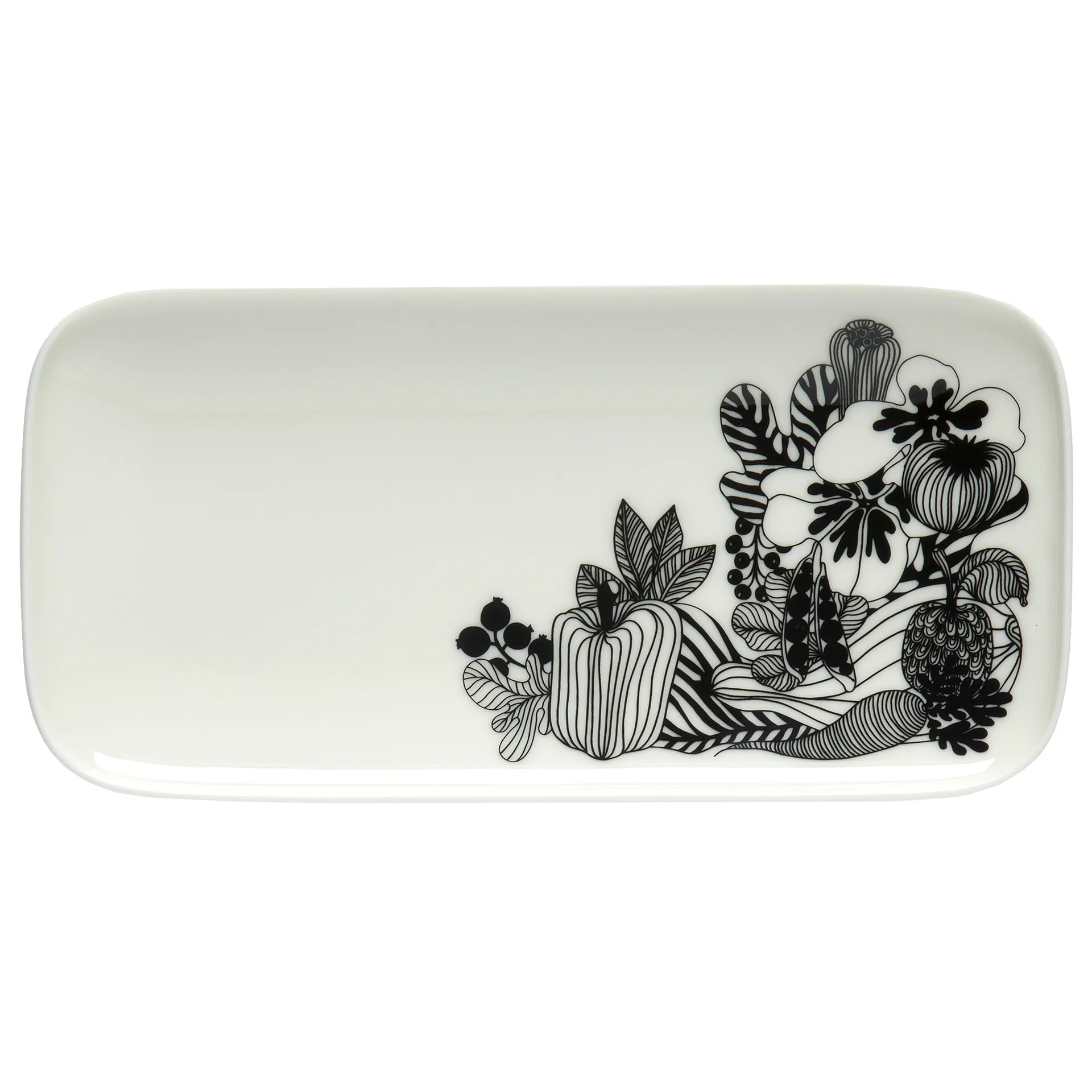 Siirtolapuutarha podstawka 24.5x12 cm, czarny i biały Marimekko