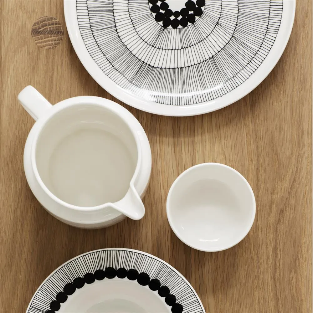 Siirtolapuutarha talerz Ø 25 cm, 6-pak czarno-biały,  Marimekko