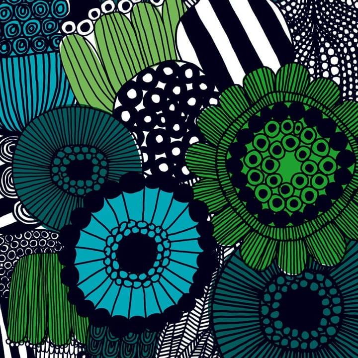 Siirtolapuutarha tkanina - niebiesko-zielony - Marimekko