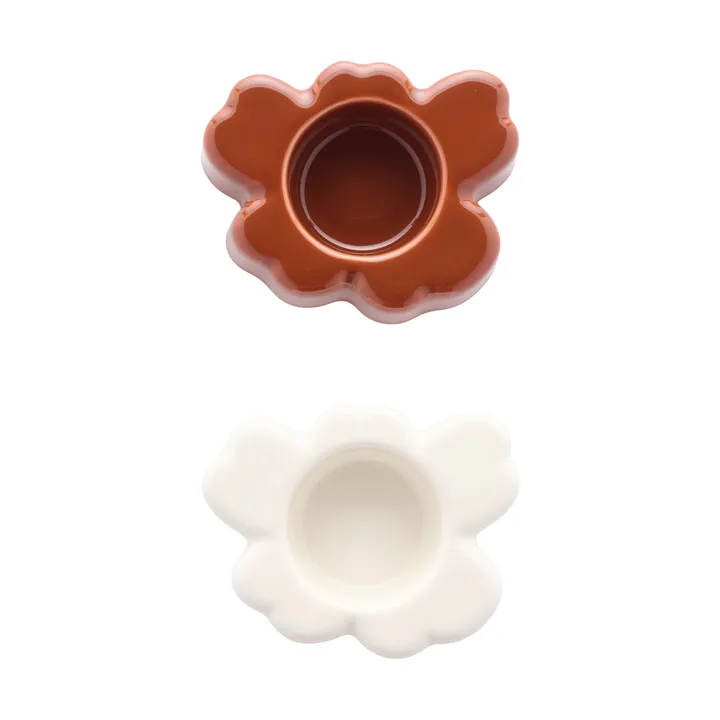 Świecznik Unikko 3x10 cm, 2 szt. - White-chestnut - Marimekko