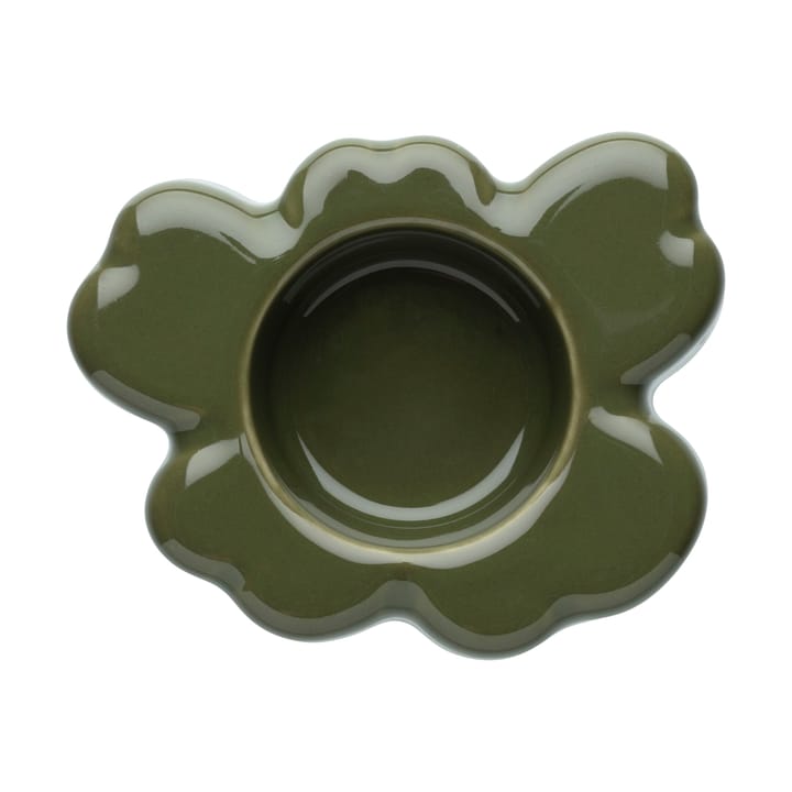 Świecznik Unikko 3x10 cm - Harvest green - Marimekko