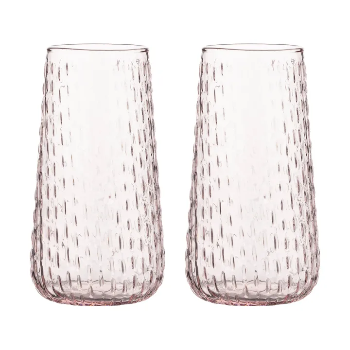 Syksy długie szklanki, 2‑pak - Light pink - Marimekko