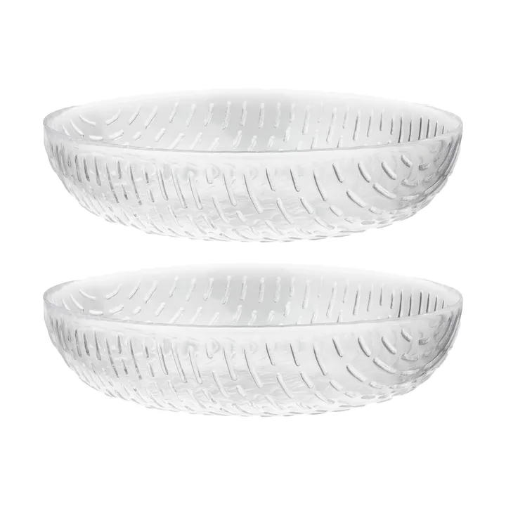 Syksy miska ze szkła 250 ml, 2‑pak - Przezroczysty - Marimekko