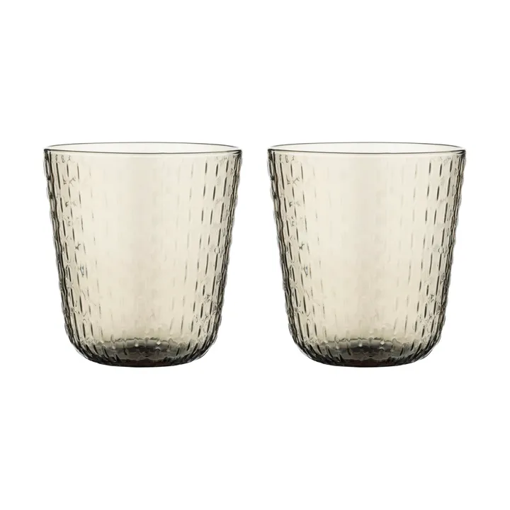 Syksy tumbler, szkło 360 ml, 2‑pak - Brown - Marimekko