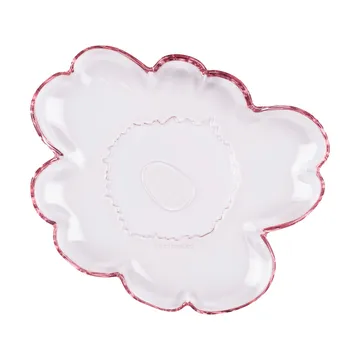 Szklany talerz Unikko 20 cm - Light pink - Marimekko