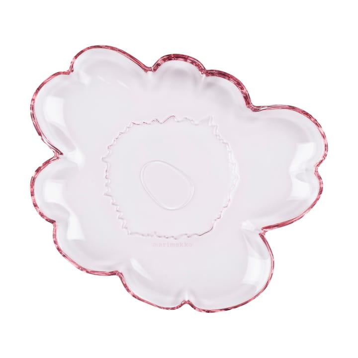Szklany talerz Unikko 20 cm - Light pink - Marimekko