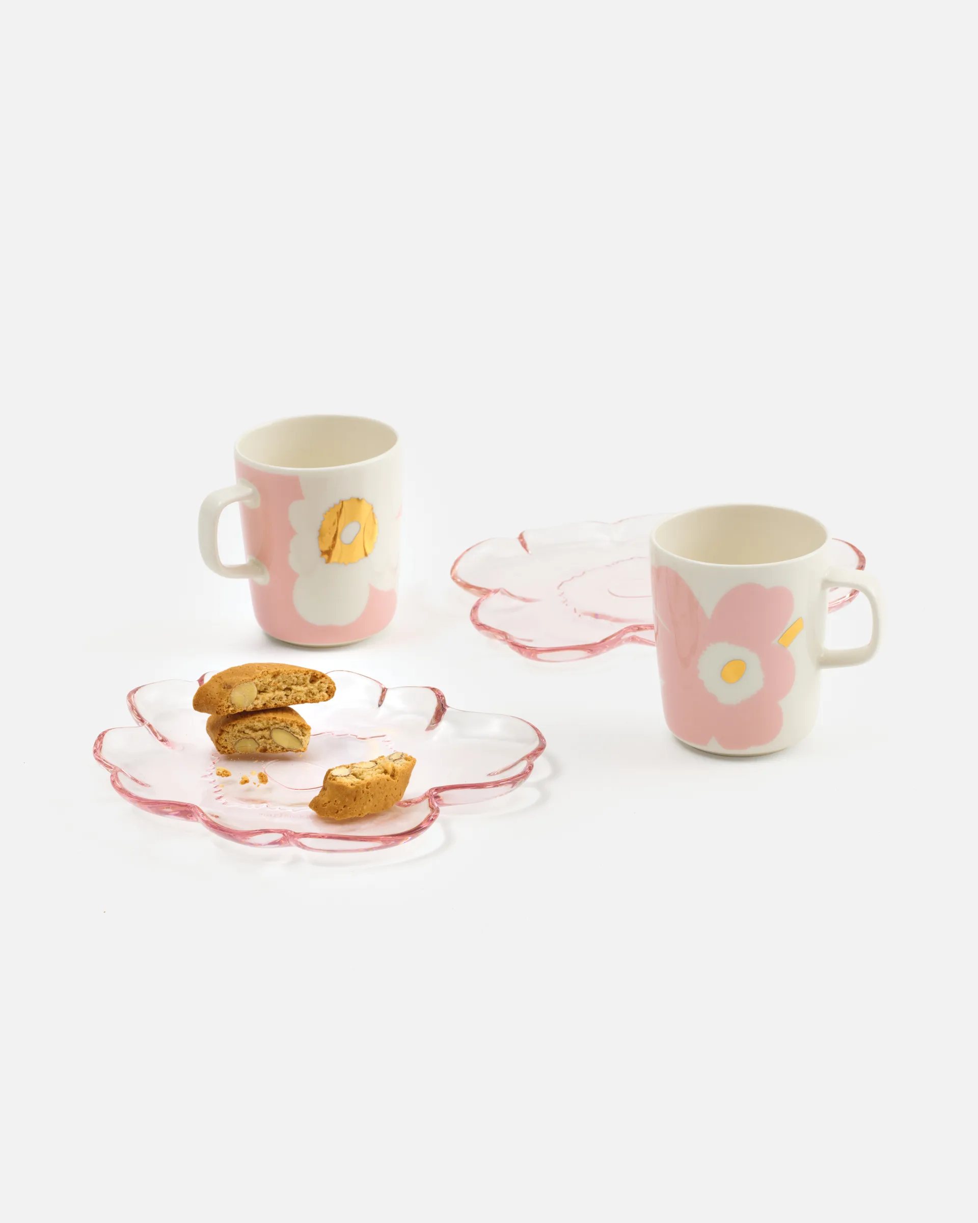 Szklany talerz Unikko 20 cm, Light pink Marimekko