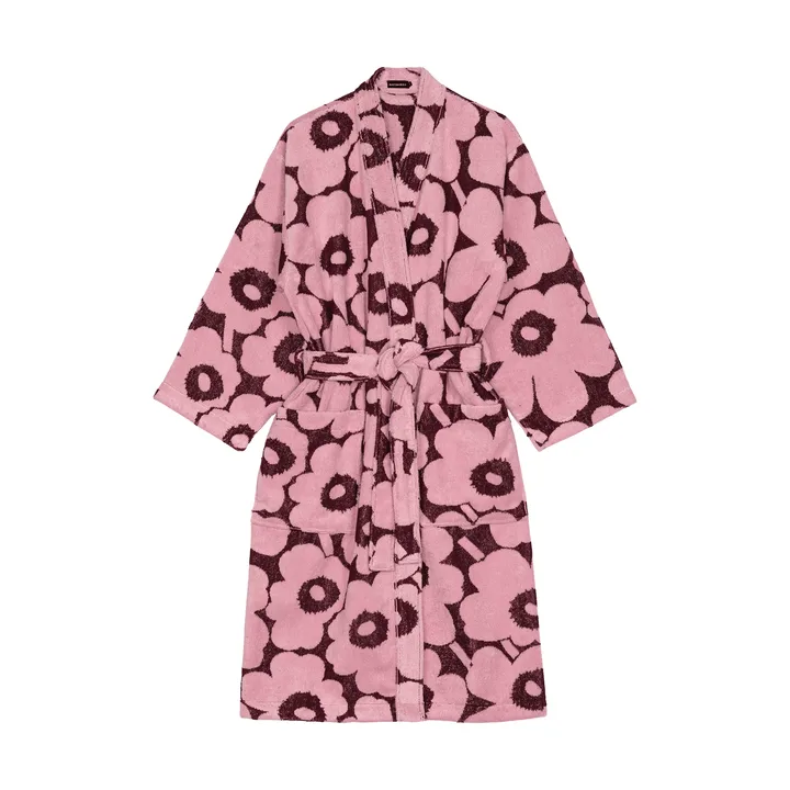 Szlafrok Pieni Unikko L - Śliwkowo-różowy - Marimekko