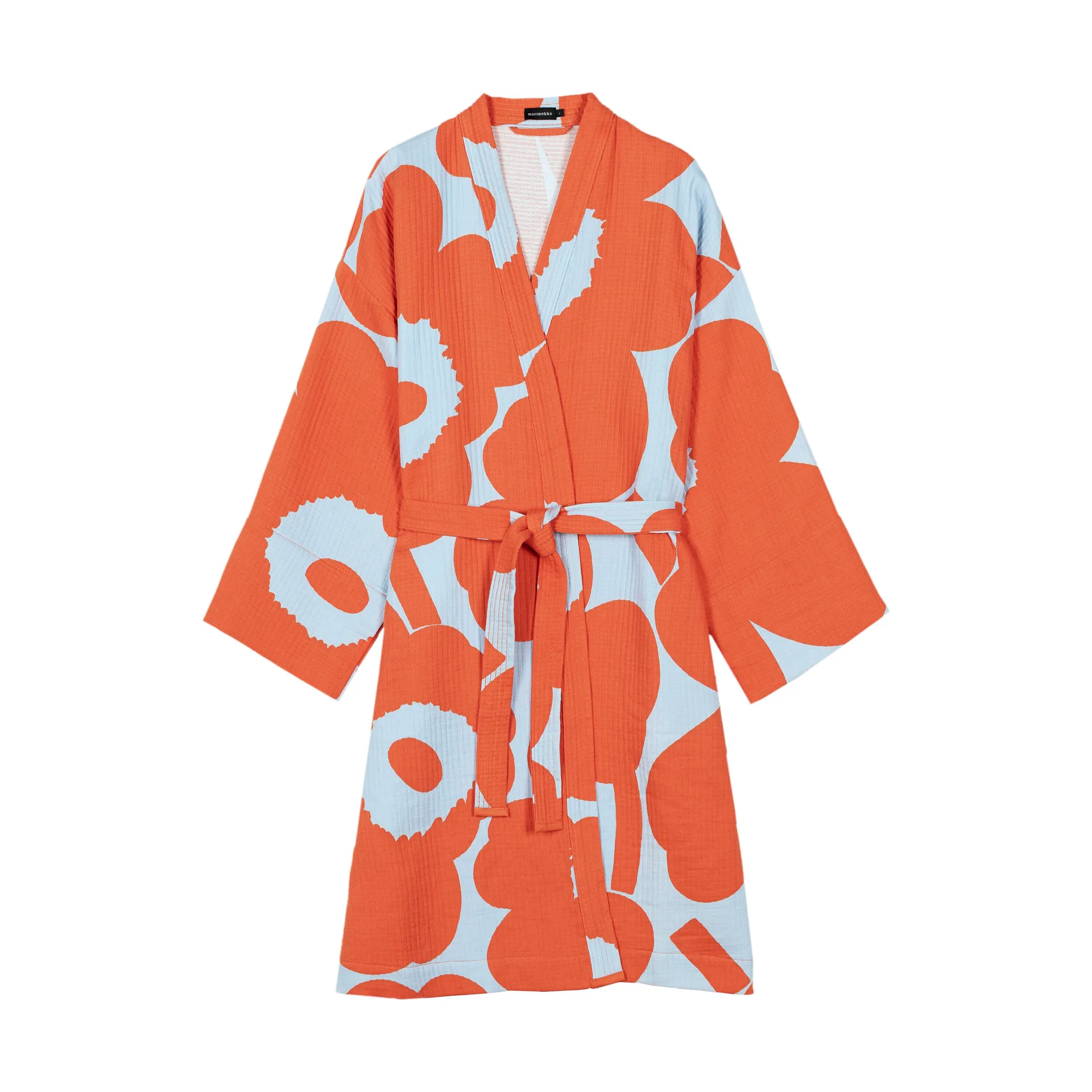 Szlafrok waflowy Unikko M, L. blue-orange Marimekko