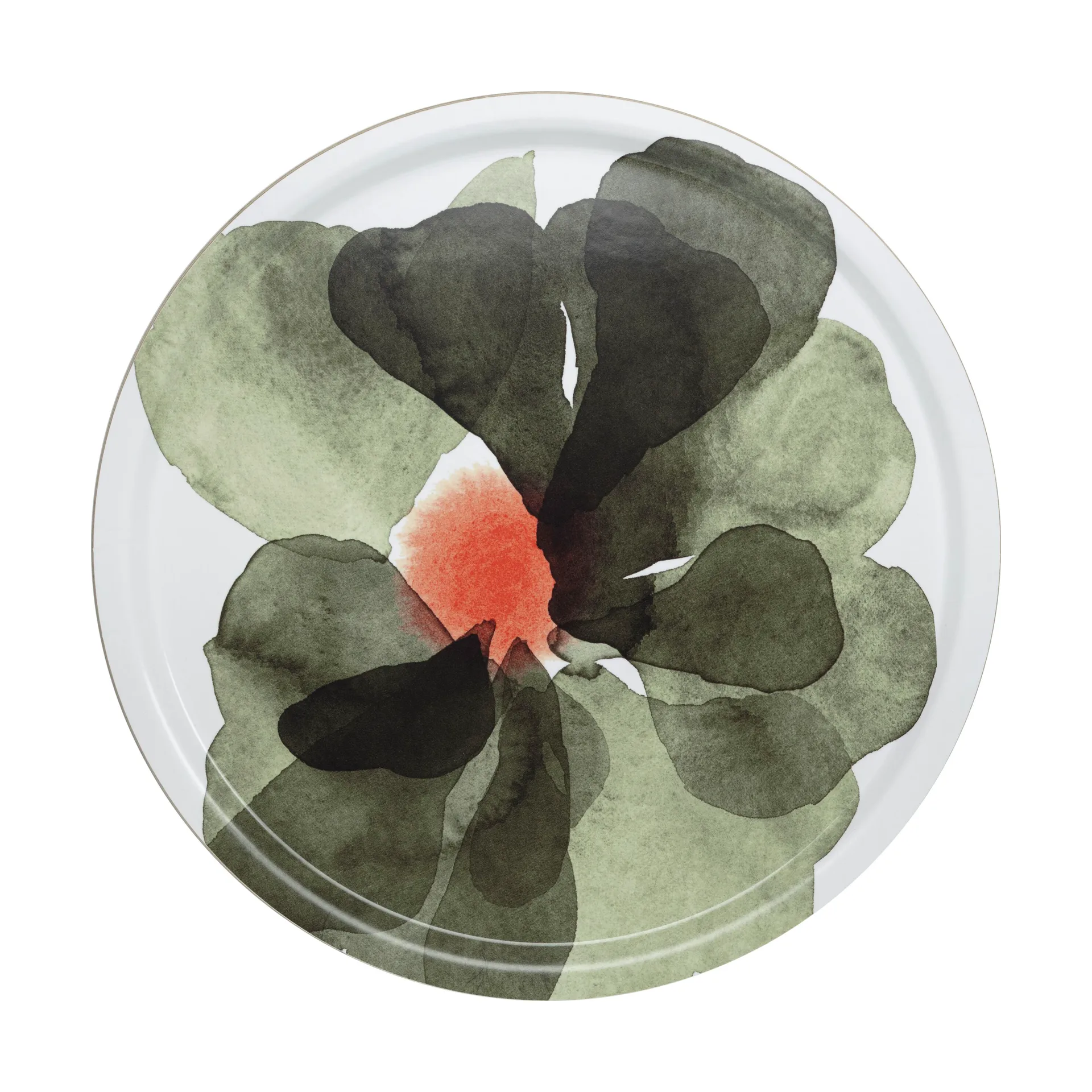 Taca Valssi Ø46 cm, Biały-leśny zielony-czerwień pomidorowa Marimekko