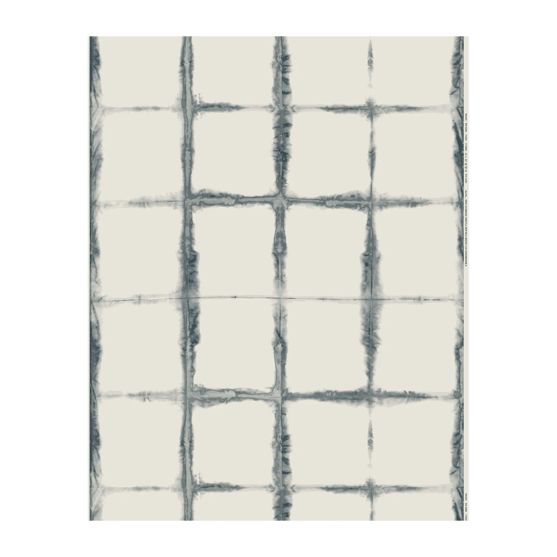 Taite tkanina bawełna wełna-konopia, White-dark blue Marimekko