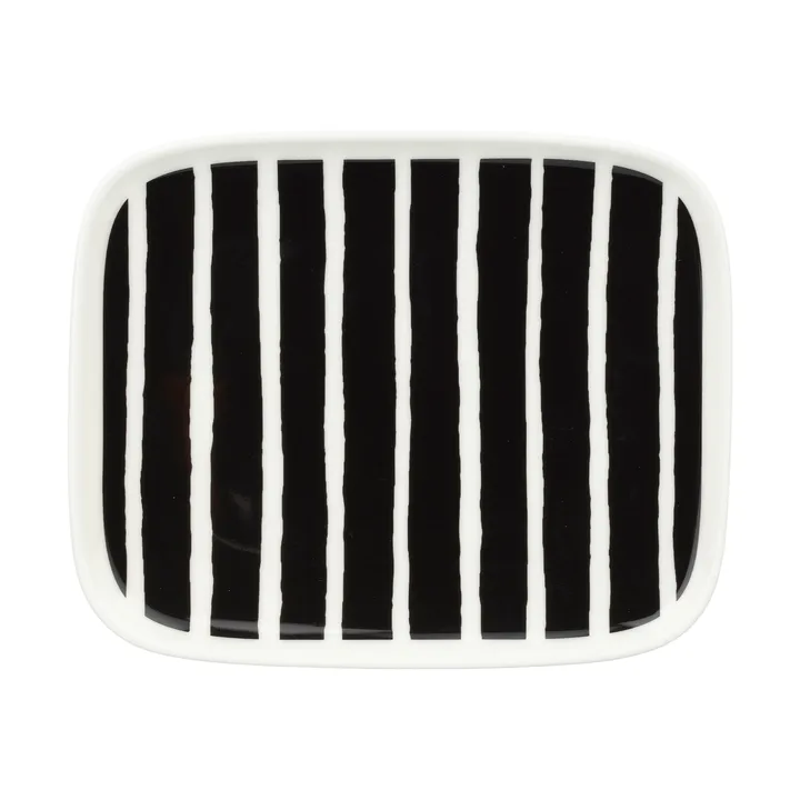 Talerz Oiva Piccolo 12x15 cm - Black-white - Marimekko