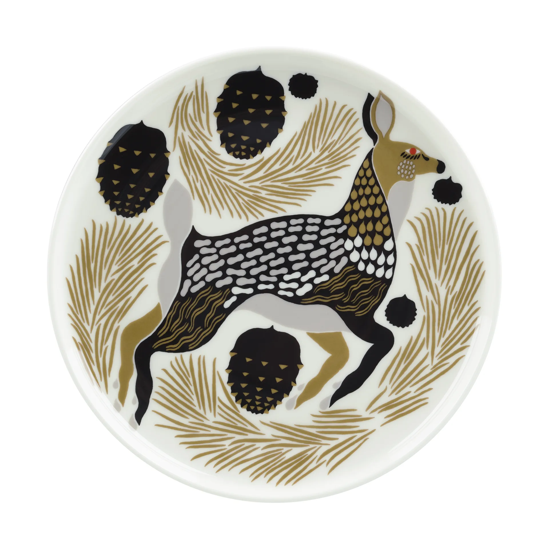 Talerz Peura Ø20 cm, White-coal-mud-light grey Marimekko