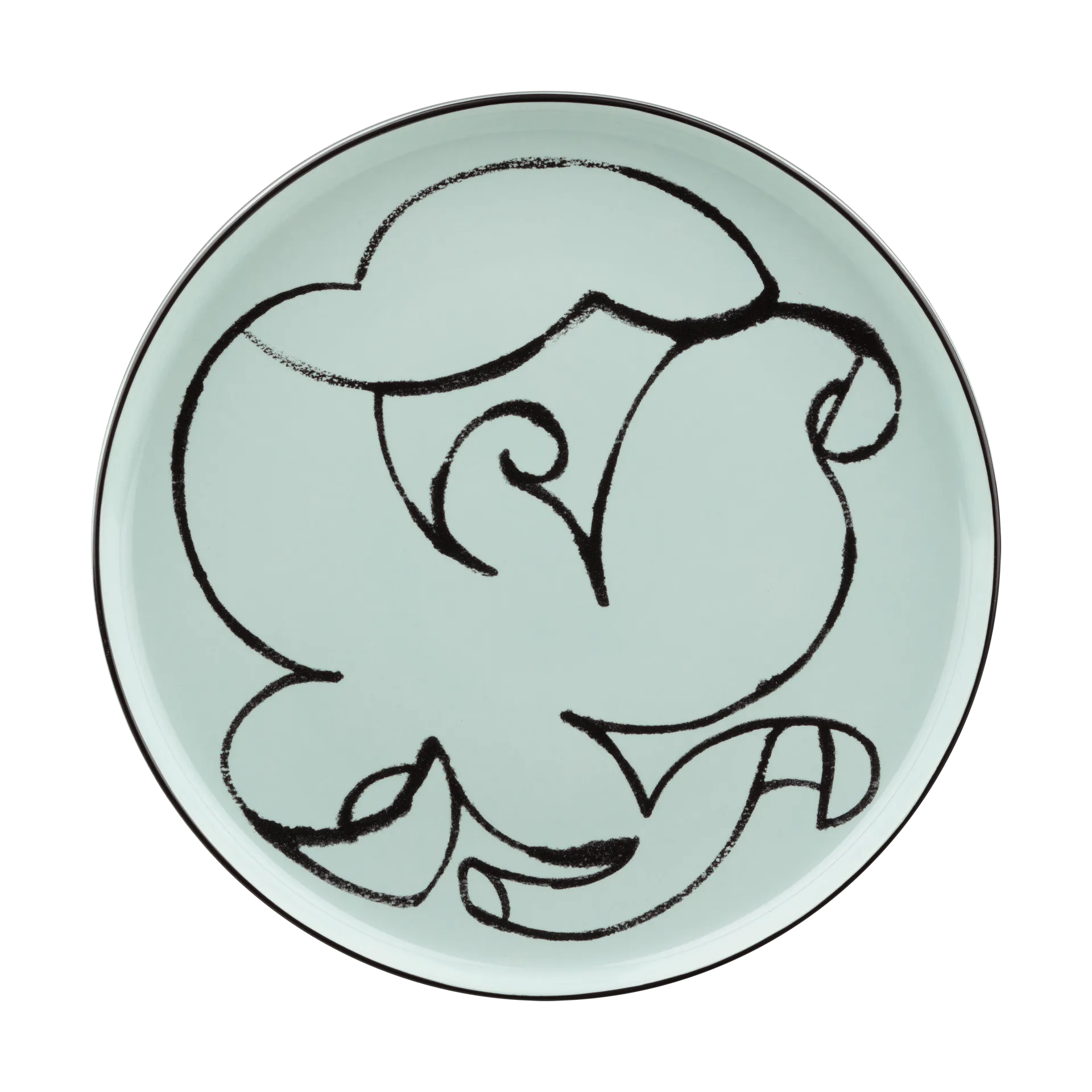 Talerz Pistilla Ø20 cm, Mint-black Marimekko