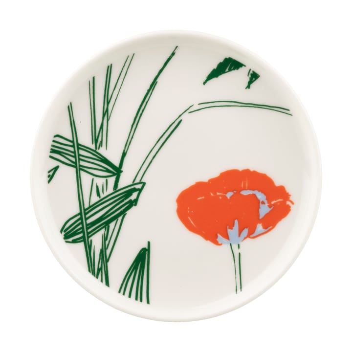 Talerz Puutarhakutsut Ø13,5 cm - White-green-orange - Marimekko
