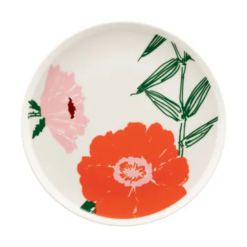 Talerz Puutarhakutsut Ø20 cm - White-green-orange - Marimekko