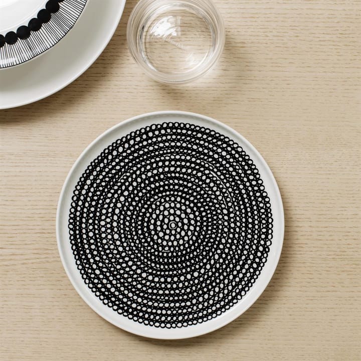 Talerz Räsymatto Ø 20 cm, Czarno-biały (w kropki) Marimekko