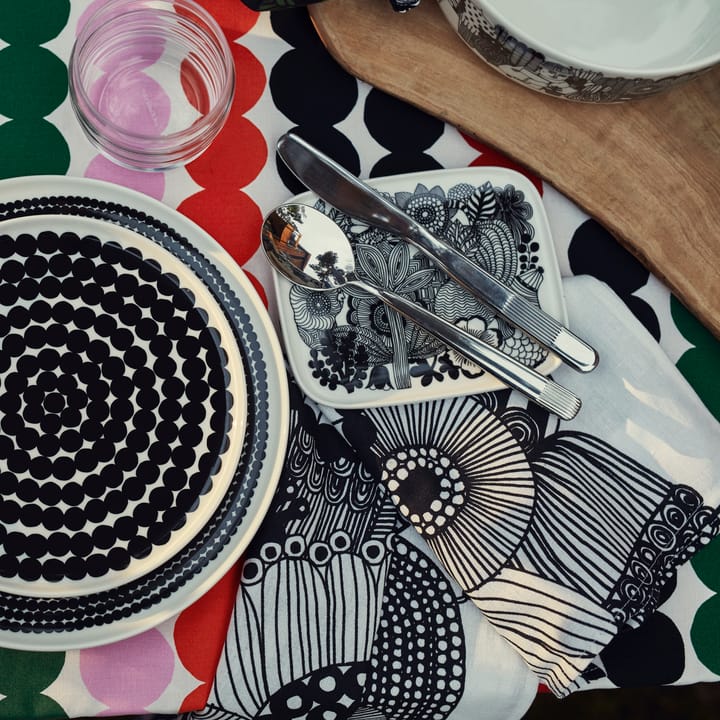 Talerz Räsymatto, Czarno biały Marimekko