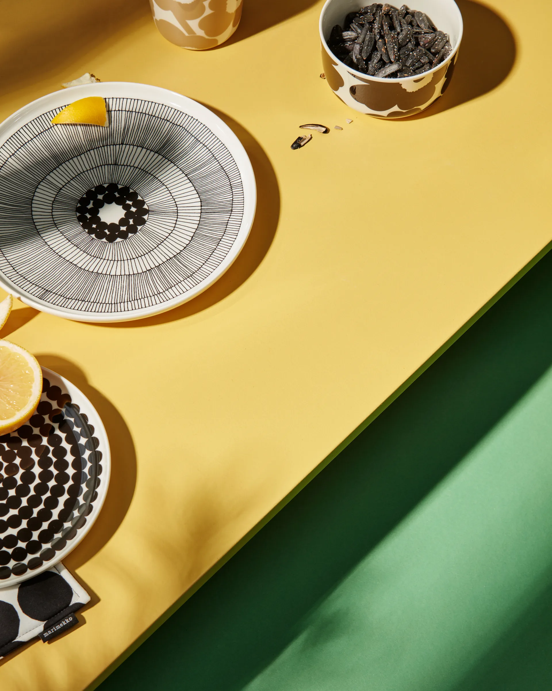 Talerz Siirtolapuutarha Ø25 cm, Czarno-biały Marimekko