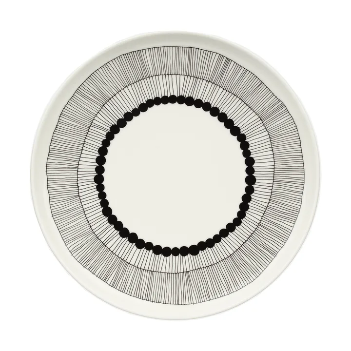 Talerz Siirtolapuutarha Ø25 cm - White-black - Marimekko