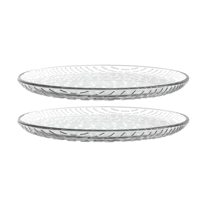 Talerz szklany Syksy Ø17 cm 2-pak - Clear - Marimekko