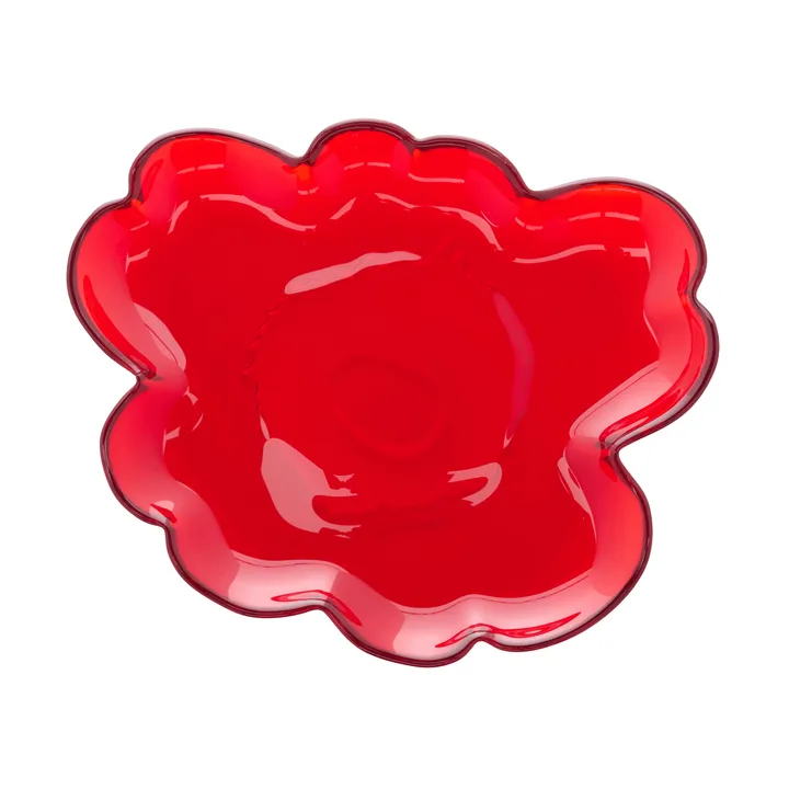 Talerz szklany Unikko 20 cm - Czerwony - Marimekko