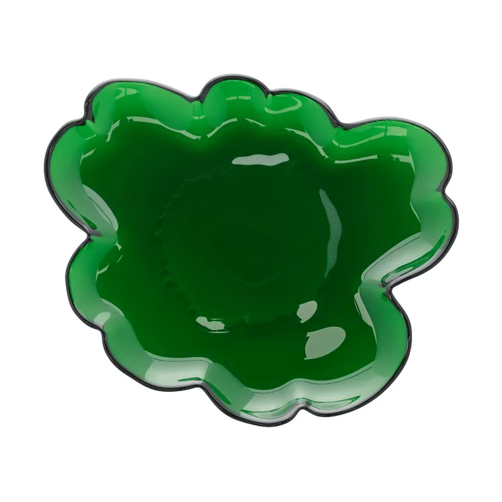 Talerz szklany Unikko 20 cm - Zielony - Marimekko