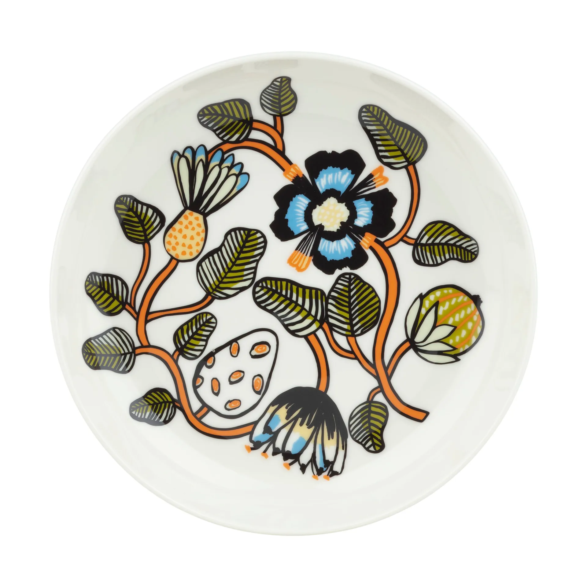 Talerz Tiara Ø20,5 cm, White-warm orange-green Marimekko
