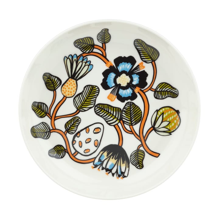 Talerz Tiara Ø20,5 cm - White-warm orange-green - Marimekko