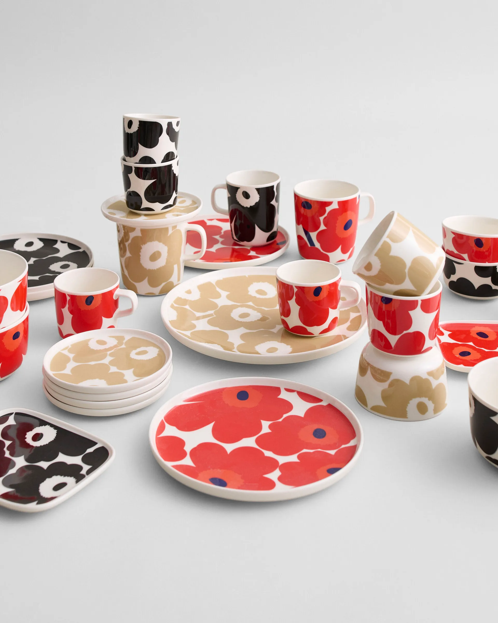 Talerz Unikko Ø13.5 cm, Biało-beżowy Marimekko