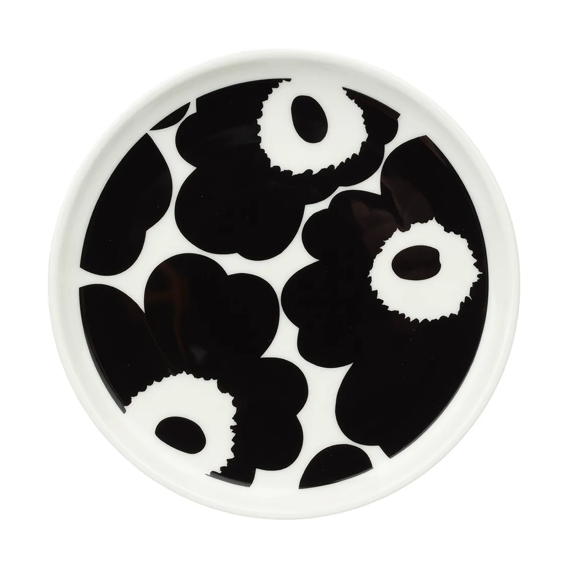 Talerz Unikko Ø13.5 cm, Black-White Marimekko