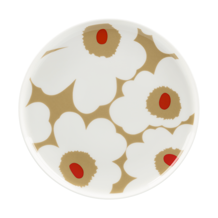 Talerz Unikko Ø20 cm - White-beige-red - Marimekko
