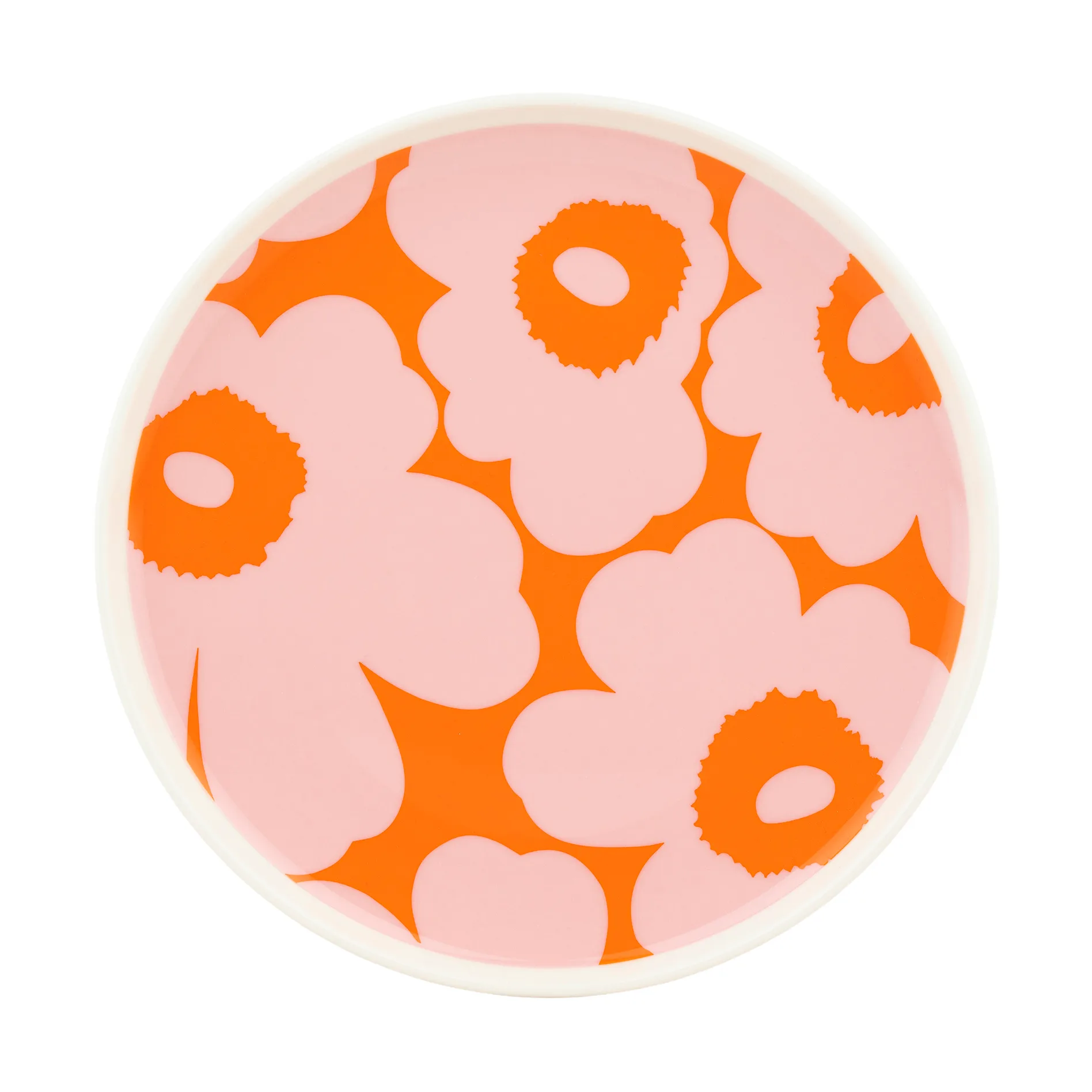 Talerz Unikko Ø20 cm, White-pink-orange Marimekko