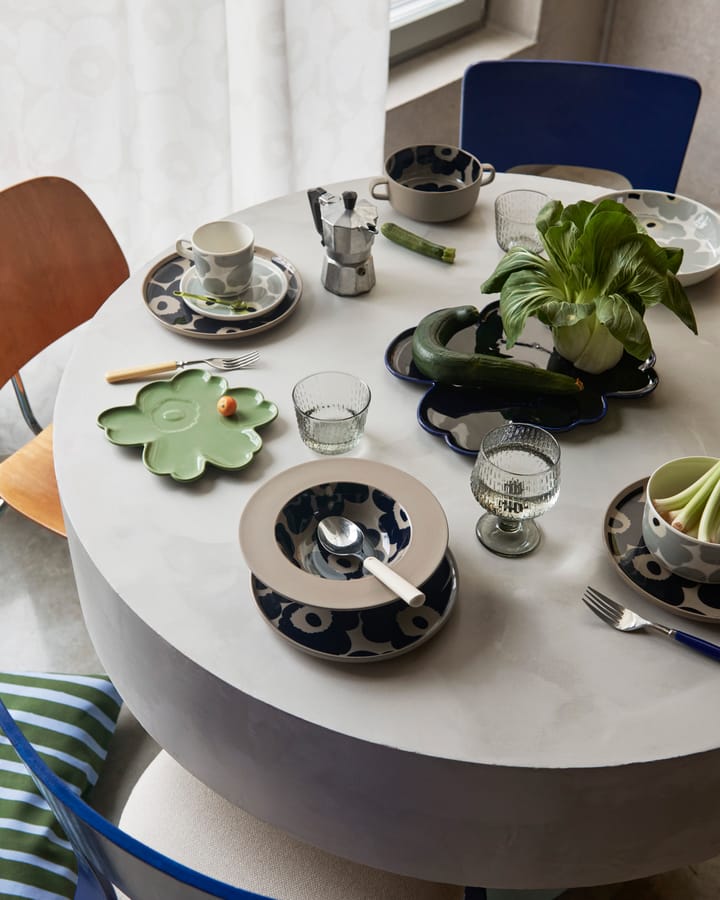 Talerz Unikko Ø20,5 cm, White-light grey-sand-dark blue Marimekko