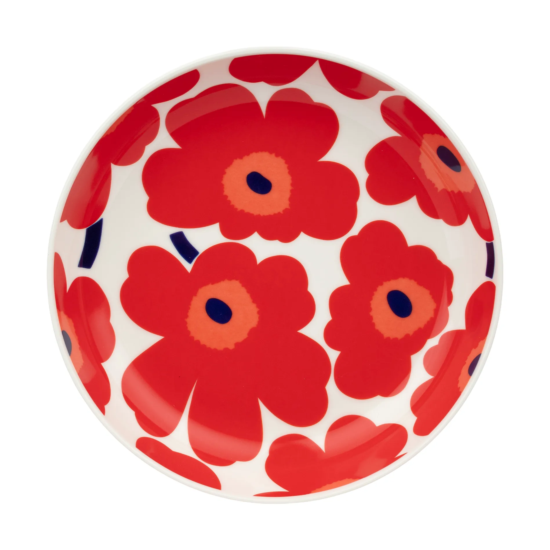 Talerz Unikko Ø20,5 cm, White-red-blue Marimekko